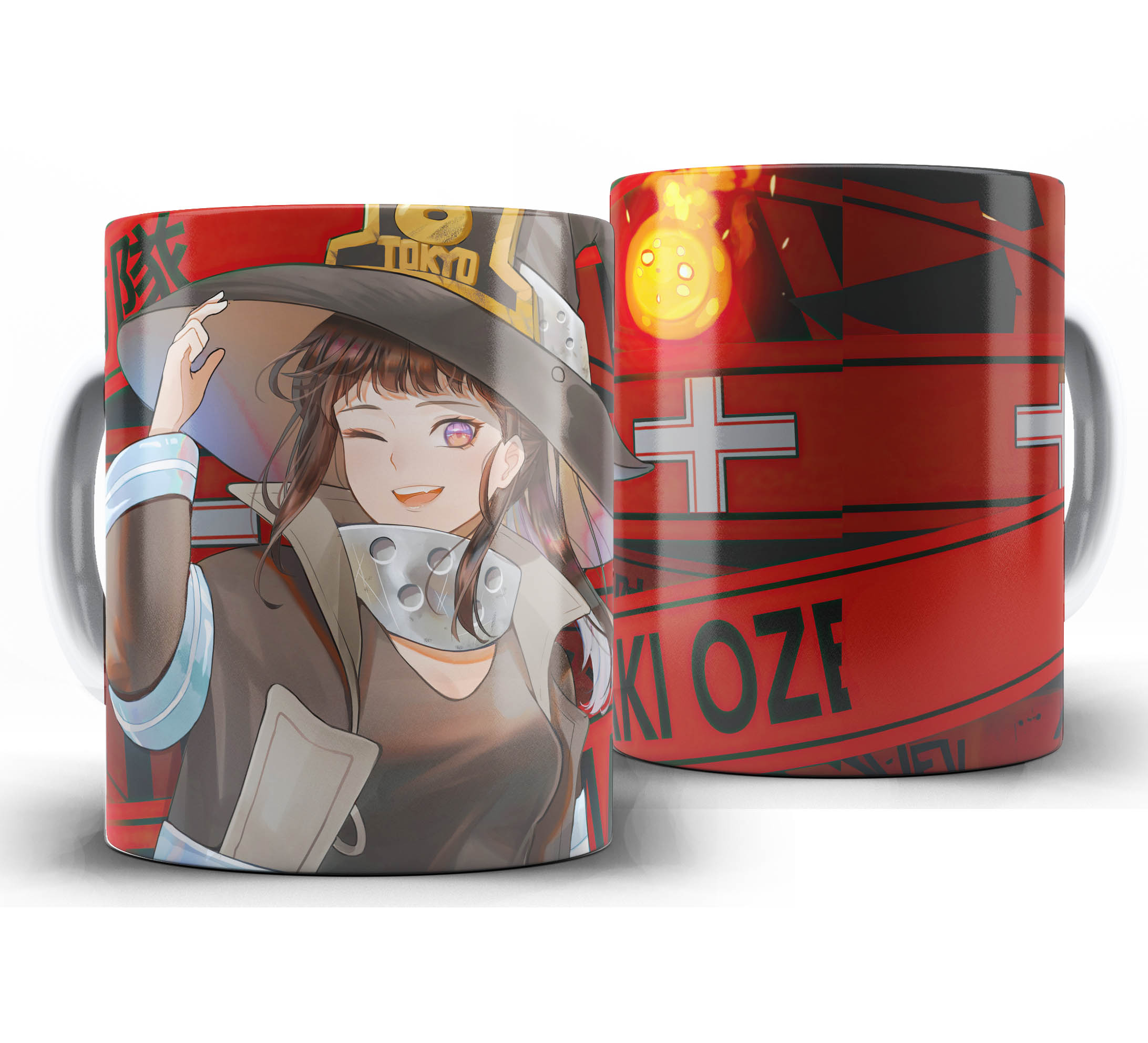 Caneca Anime - Fire force - Maki Oze